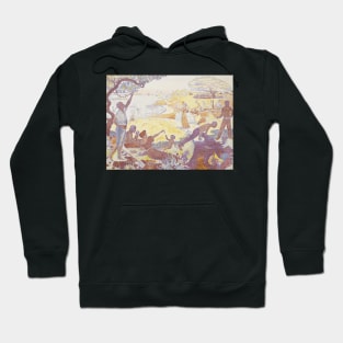 In the Time of Harmony - The Joy of Life - Sunday by the Sea by Paul Signac Hoodie